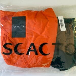 Pair Scacto Body Suits L, Orange & Black